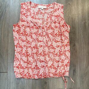 Ann Taylor Loft Short-Sleeve Burnt-Orange Blouse